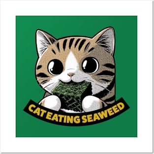 Intense Gaze Cat - Seaweed Snack Meme Posters and Art